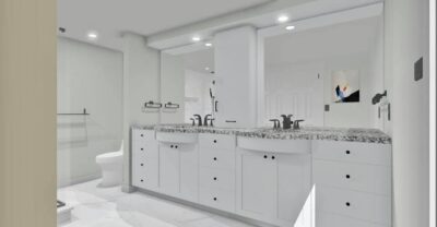 3D Rendering Sudbury Bathroom, Emily's interiors, Shrewsbury, MA
