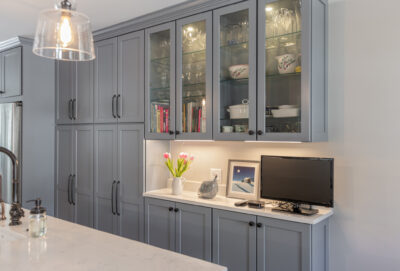 Floor to Ceiling Cabinets with Accent Lighting