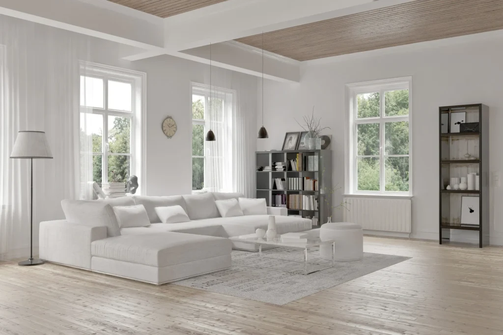 White organic modern interior design idea