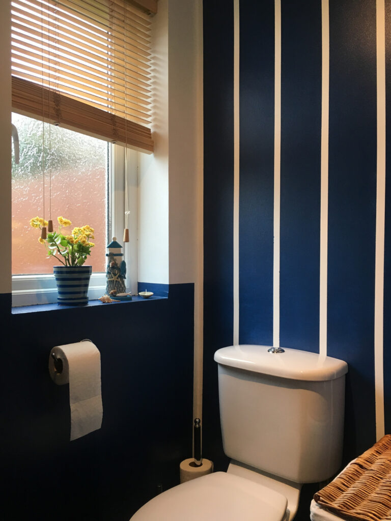 blue small bathroom design