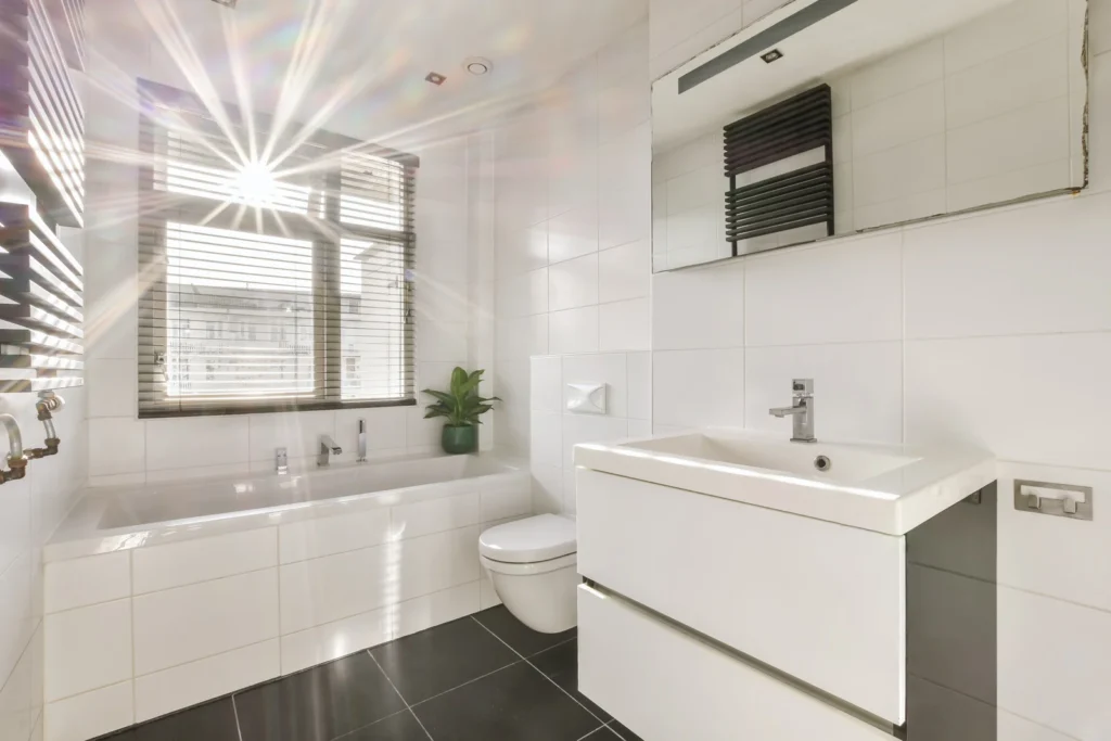 small white luxury bathroom design